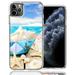 MUNDAZE For Apple iPhone 11 Pro Beach Paper Boat Design Double Layer Phone Case Cover