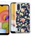 For Samsung Galaxy A01 Case 3-Layer Shockproof Phone Case with Tempered Glass Screen Protector by OneToughShield Â® - Floral Garden