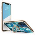 i-Blason Cosmo Snap Case Designed for iPhone 12/iPhone 12 Pro 6.1 Inch (2020 Release) Slim with Built-in 360Â° Rotatable Ring Holder Kickstand Supports Car Mount (Ocean)