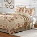 Greenland Home Fashions Antique Rose All-Cotton Reversible Quilt Set