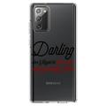 DistinctInk Clear Shockproof Hybrid Case for Galaxy Note 20 ULTRA (6.9 Screen) - TPU Bumper Acrylic Back Tempered Glass Screen Protector - Darling Don t Forget to Fall In Love with Yourself