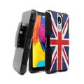 Capsule Case Compatible with LG Stylo 5 [Dual Layer Heavy Duty Combat Belt Clip Shockproof Kickstand Holster Black Case Cover] for LG Stylo 5 LM-Q720 L722DL (Union Jack Flag)