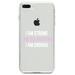 DistinctInk Clear Shockproof Hybrid Case for iPhone 7 PLUS / 8 PLUS (5.5 Screen) TPU Bumper Acrylic Back Tempered Glass Screen Protector - I Am Strong I Am Beautiful I Am Enough