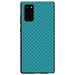 DistinctInk Case for Samsung Galaxy Note 20 ULTRA (6.9 Screen) - Custom Ultra Slim Thin Hard Black Plastic Cover - Teal Purple Checkered Pattern - Geometric Checkered Pattern