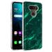 TalkingCase Slim Phone Case Compatible for LG Harmony 4 Xpression Plus 3 K40S Green Marble Print Light Flexible Protect USA