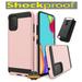for Samsung Galaxy A32 5G Hybrid Rugged Brushed Metal Design [Soft TPU + Hard PC] Dual Layer Shockproof Armor Impact Slim Cover Xpm Phone Case [Rose Gold]
