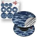 Decal Style Vinyl Skin Wrap 3 Pack for PopSockets WraptorCamo Digital Camo Navy (POPSOCKET NOT INCLUDED) by WraptorSkinz