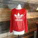 Adidas Tops | Adidas Red Satin Top | Color: Red | Size: Xs