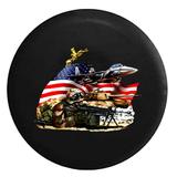 American Military Armed Forces Army Navy Air Force Marines USA Flag Black 33 in
