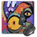 3dRose Abstract graffiti painting modern retro design - Mouse Pad 8 by 8-inch (mp_53873_1)
