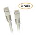eDragon Shielded Cat5e Gray Ethernet Cable Snagless/Molded Boot 25 Feet 3 Pack