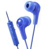 JVC Gumy Gamer in Ear Earbud Headphones with Mic Remote and Mute Switch for Gaming and Chatting Powerful Sound Comfortable and Secure Fit Silicone Ear Pieces S/M/L - HAFX7GA (Blue) Medium