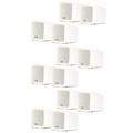 Acoustic Audio AA321W Mountable Indoor Speakers 2400 Watts White Bookshelf 6 Pair Pack AA321W-6Pr