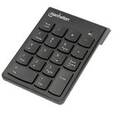 Manhattan 178846 Numeric Wireless Usb Keypad With Usb Micro Recevier 18 Full-Size Keys Black .