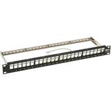 Tripp Lite by Eaton 24-Port 1U Rack-Mount Shielded Blank Keystone/Multimedia Patch Panel RJ45 Ethernet USB HDMI Cat5e/6