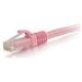 C2G 50869 25 ft. Cat6A Snagless Unshielded UTP Network Patch Ethernet Cable Pink
