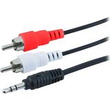 General Electric 6 ft Stereo Y Adapter Cable 3.5mm to RCA Plug White 33568