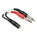 Hosa YMP434 3.5mm Female TRS to Dual 1/4 TS Stereo Breakout Y-Cable