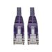 TRIPP LITE N201-001-PU 1 ft. Cat 6 Purple Cat6 Gigabit Snagless Molded UTP Patch Cable