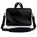 LSS 13.3 inch Laptop Sleeve Bag Compatible with Asus Dell HP Sony MacBook Carrying Case w/ Handle & Adjustable Strap - Black Waves