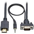 Tripp Lite HDMI to VGA + Audio Active Converter Cable HDMI to Low-Profile HD15 + 3.5 mm (M/M) 1920 x 1200/1080p 60 Hz 3 ft.