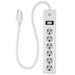 GE 6-Outlet Surge Protector 450J White 2ft. â€“ 14009