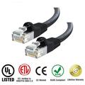 Huetronâ„¢ 5-Pack Cat 5e Ethernet Snagless RJ45 Patch Computer LAN Network Cord Cable (100 ft/BLACK))