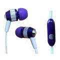 Super Bass Noise-Isolation Stereo Earbuds/ Earphones for ZTE Blade Z Max/ X/ Axon M/ Z Max/ Spark/ X Max/ Max 3/ Grand X 4/ V8 Pro (Purple) - w/ Mic + MND Stylus