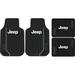 4 Piece Elite Series Logo Black Heavy Duty Front Rear Floor Mats Car Truck SUV for Jeep