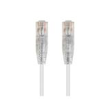 Monoprice Cat6 Ethernet Patch Cable - 50 feet - White | Snagless RJ45 Stranded 550MHz UTP CMR Riser Rated Pure Bare Copper Wire 28AWG - SlimRun Series