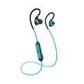 JLab Audio Fit 2.0 Bluetooth Wireless Sport Earbuds - Black / Blue - Titanium 10mm Drivers 6 Hour Battery Life Bluetooth 4.1 IP55 Sweat Proof Rating Extra Gel Tips Flexible Memory Wire