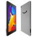 Skinomi Silver Carbon Fiber Skin Cover for Amazon Fire 7 2019 Kids Ed Compatible