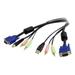 StarTech 6 ft 4-in-1 USB VGA KVM Switch Cable with Audio (USBVGA4N1A6)