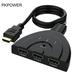 PKPOWER 3-Port HDMI Splitter Switch Cable Cord 2ft 3 In 1 out Auto High Speed Switcher Splitter Support 3D 1080P For HDMI TV PS3 Xbox One etc