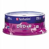 Verbatim DVD+R Discs 4.7GB 16x Spindle Silver 25/Pack