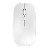 AMGRA Bluetooth Dual Mode Wireless 2.4G Mouse Mute Ultra-Thin for Laptop Desktop Computer Silent Dual Mode Charging Version Electronic Accessories WHITE