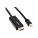 Rocstor Y10C195-B1 3Ft Mini Displayport To Hdmi M/M 4Kx2K 30Hz Cable Black