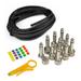 PYLE PSCBLKIT22 - Pro Audio Pedal Board Patch Cables Universal D.I.Y. Custom Cut 10 Ft. Wire Kit 10 Piece