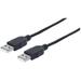 Manhattan Hi-Speed USB A Device Cable USB 2.0 Type-A Male to Type-A Male 480 Mbps 1.5 ft. Black