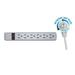 10ft Gray 6-Outlet Surge Protector Strip Flat Rotating Plug