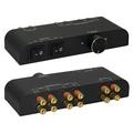 Xtrempro 61052 2 Way Switch 1-in-2 Out Way Pair Stereo Speaker Selector with Volume Control Metal Non-Slip Box - Black