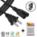 AC Power Cable Cord Plug for Samsung LED LCD Full HD TV Television 3903-000599 PLUS 6 Outlet Wall Tap - 8 ft