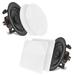 Pyle PDIC56 5.25 Inch 150 Watt In Ceiling Wall Dual Stereo Speakers System Pair