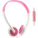 Wireless Xcessories UMA Lightweight 3.5mm Stereo Headphones -White/Pink