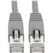 Eaton Tripp Lite Series Cat6a 10G Snagless Shielded STP Ethernet Cable (RJ45 M/M) PoE Gray 7 ft. (2.13 m)