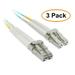 eDragon 10 Gigabit Aqua OM4 Fiber Optic Cable LC/LC Multimode Duplex 50/125 7 Meter (22.9 Foot) 3 Pack