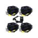 VideoSecu 4 Pack 50 feet CCTV Security Camera Video Power Extension BNC Cable DVR Wire Cord with 4CH Power Supply CWR