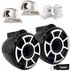 Wet Sounds for Supra FxONE - REV 8 Swivel Clamp Tower Speakers - Black (Pair) w/ Supra FxONE Upper Tower Brackets