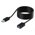 Sabrent 22AWG USB 3.0 Extension Cable - A-Male to A-Female [Black] 10 Feet - 10 ft USB Data Transfer Cable for Peripheral Device Hard Drive Flash Drive Microphone USB Hub Mouse Printer Keyboard