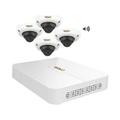 Revo America Ultra 4Ch. 1TB HDD 4K IP NVR Security System - Fixed Lens 4 x 4MP Mini Vadal Dome Audio IP Cameras (Built-in-MIC) - Remote Access via Smart Phone Tablet PC & MAC